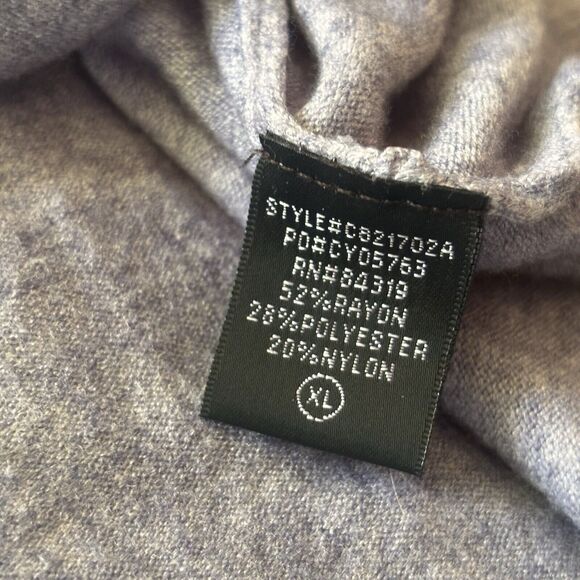 Cyrus Sweater Sz XL Turtleneck Ribbed Tunic Grey Winter Autumn Casual Knit Warm - Picture 4 of 9